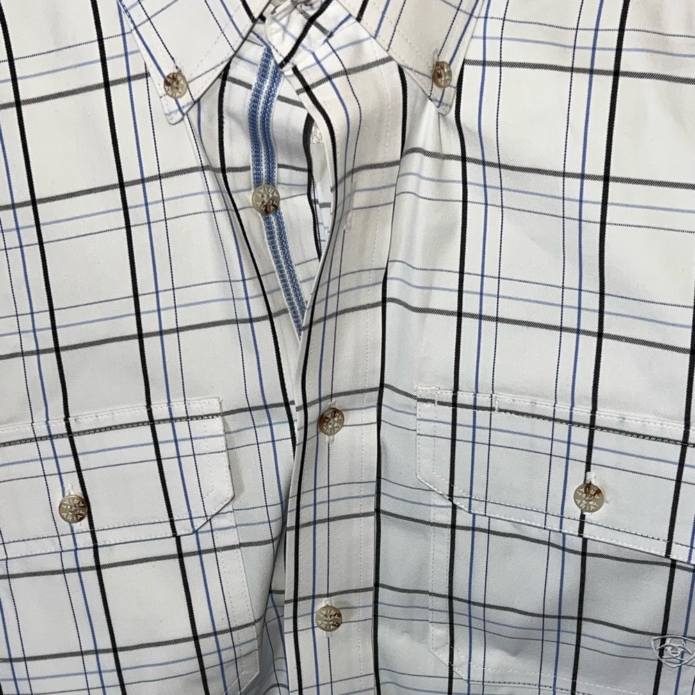 Ariat Pro Series Men’s Plaid Western Button-Down Shirt – Size S - Picture 2 of 9